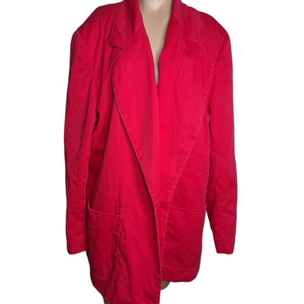 Vintage Venezia Red  Twill Blazer Size 22/24